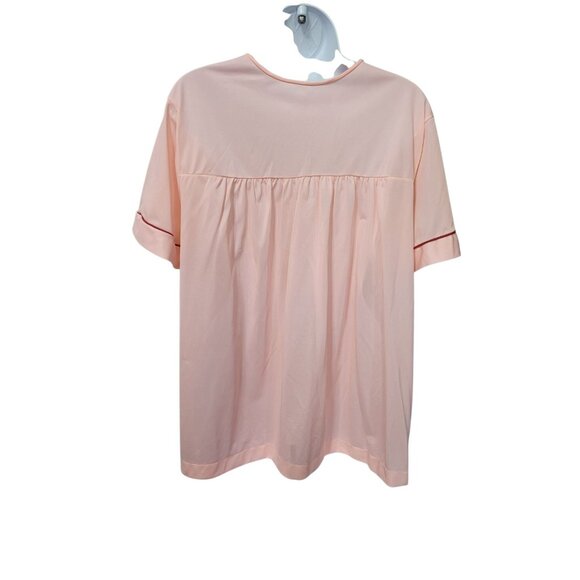 Komar Pajama Set Womens Sz 40 Vintage Button Antron Nylon Embroidered USA Sleep - Picture 3 of 16